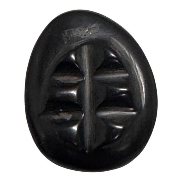 Vtg Native American Zuni Hand Carved Coral Ladybug Fetish Black Onyx Turquoise - Picture 4 of 6